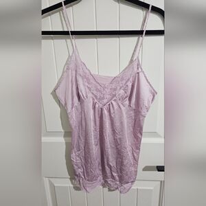 Vintage 1980's GILEAD Soft Lilac Lace Camisole